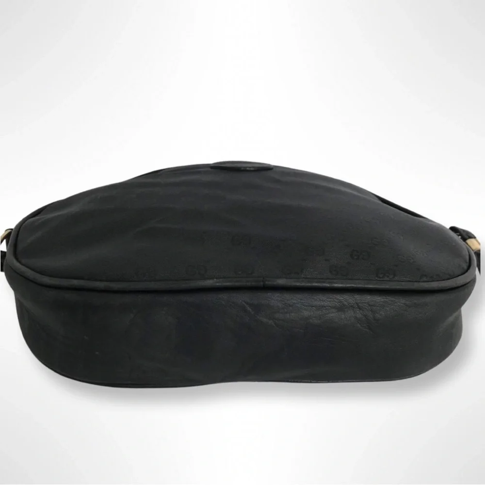GUcci  GG Black Monogram Women Oval Canvas Vintage Shoulder/Crossbody Bag - Picture 4 of 6